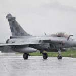 Hratski borbeni zrakoplov Rafale na pisti u bazi Pleso.