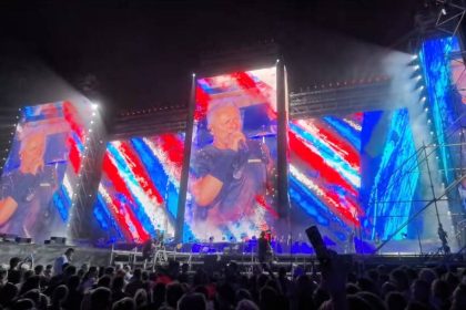 Scena sa koncerta Marka Perkovića Thompsona na Hipodromu u Zagrebu.