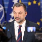 Elmedin Konaković, ministar vanjskih poslova Bosne i Hercegovine na konferenciji za tisak.