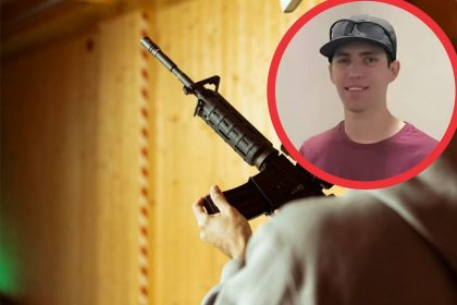 Ilustracija: čovjek s puškom.