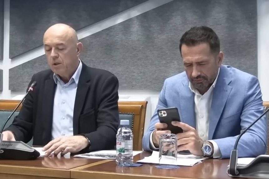 Igor Vukić i Igor Peternel na okruglom stolu o Jasenovcu u Zagrebu.