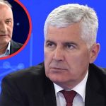 Dragan Čović u studiju; Zukan Helez prikazan u kutu slike.