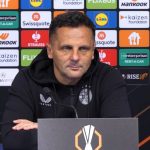 Mario Kovačević trener Dinama na konferenciji za tisak nakon poraza od Betisa.