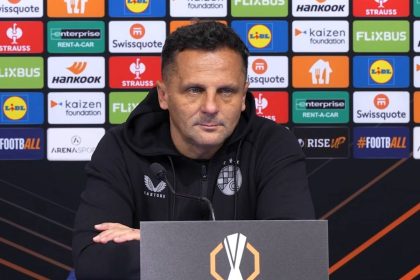 Mario Kovačević trener Dinama na konferenciji za tisak nakon poraza od Betisa.