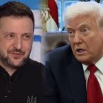 Zelenski i Trump okrenuti jedni prema drugom - montaža.
