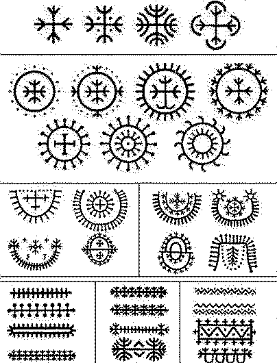 Simboli koje su tetovirale žene katolkinje u Bosni.