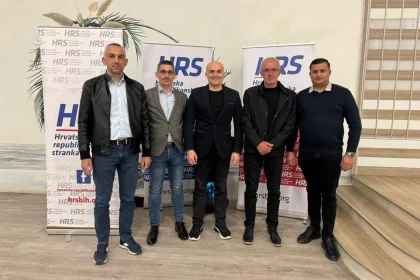 Slaven Raguž s predstavnicima županijske organizacije HRS-a.