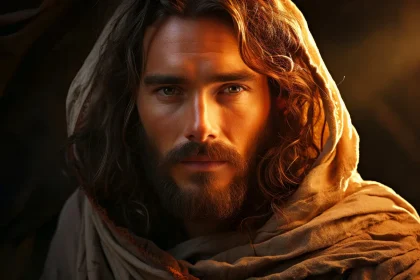 AI ilistracija - portret Isusa.