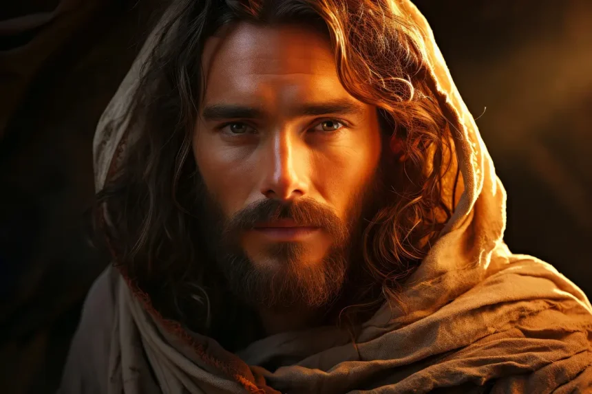 AI ilistracija - portret Isusa.