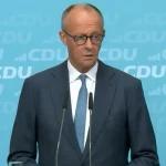 Friedrich Merz za govornicom u CDU