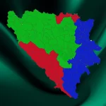 Mapa Bosne i Hercegovina. Prikaz moguće podjele