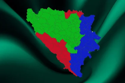 Mapa Bosne i Hercegovina. Prikaz moguće podjele