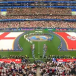 Ambijent na stadionu pred početak utakmice Engleska Hrvatska u Dalasu.