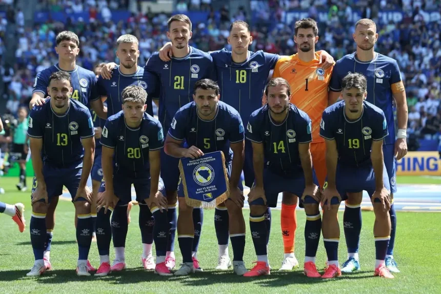 Nogometna reprezentacija BiH prije susreta sa reprezentacijom Katara