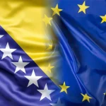 Zastave BiH i EU spojene u jednu
