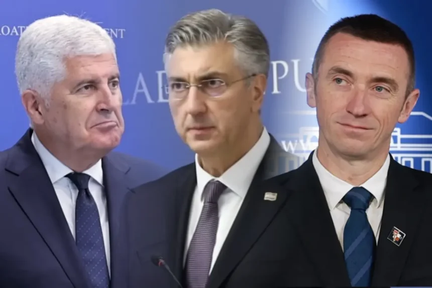 Čović, Plenković, Penava. Montaža.