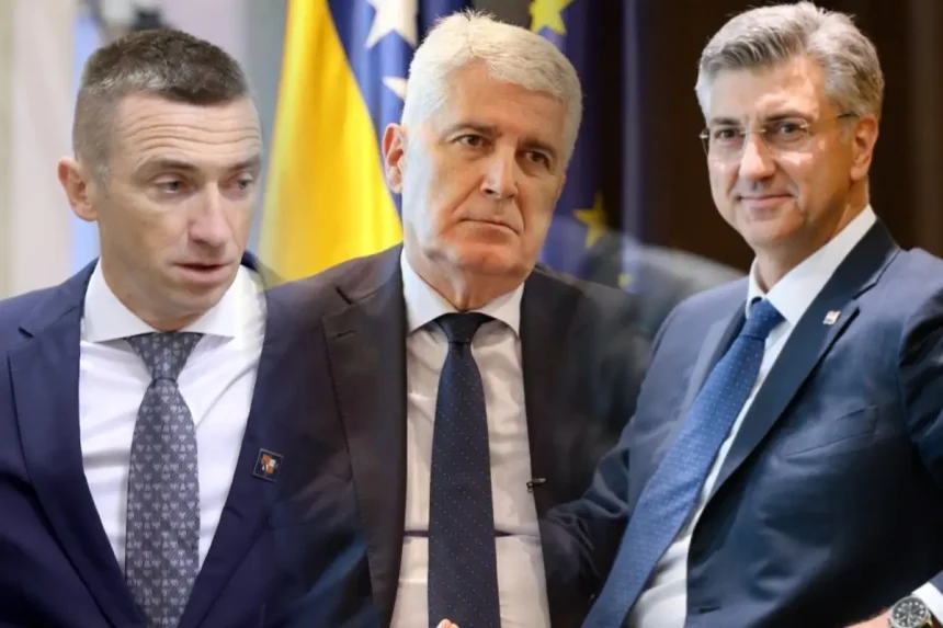 Penava, Čović i Plenković. Montaža.