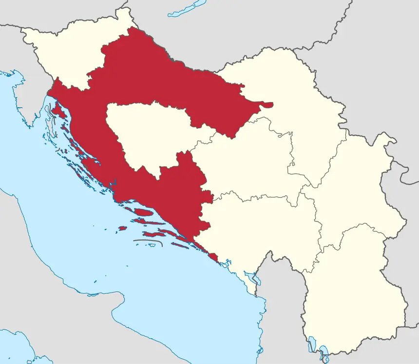 Karta Banovine Hrvatske iz 1939. godine