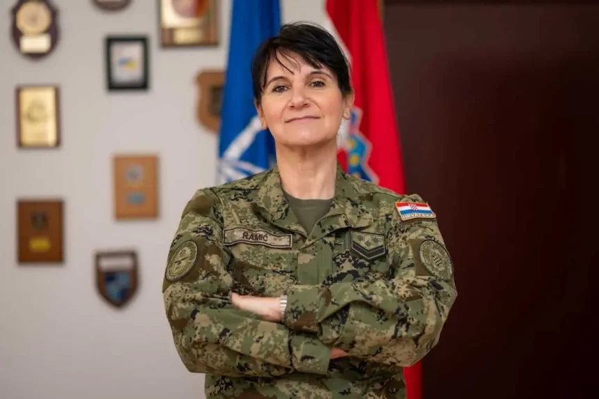 Časnica Hrvatske vojske Nevena Ramić