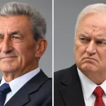 Portreti generala Petra Stipetića i Ratka Mladića.