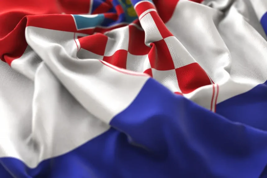 Zastava Republike Hrvatske kao zgužvana tkanina